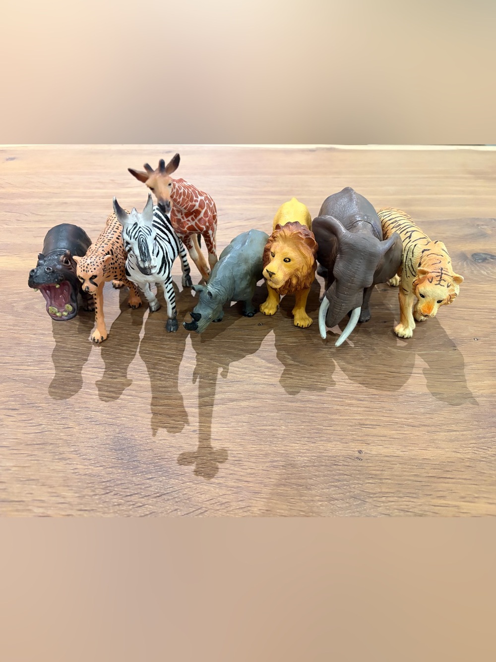 Set of 8 Large Wild Safari Animal Figurines – Montessori Learning Toys